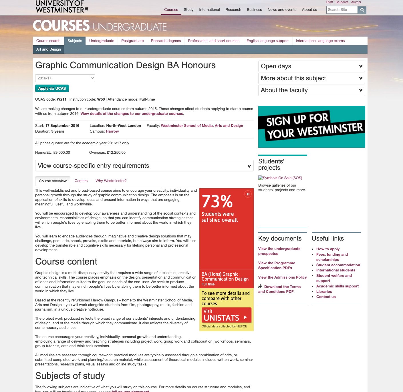 Old course page design